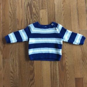 Nordstrom Baby navy blue grey and white sweater 6m